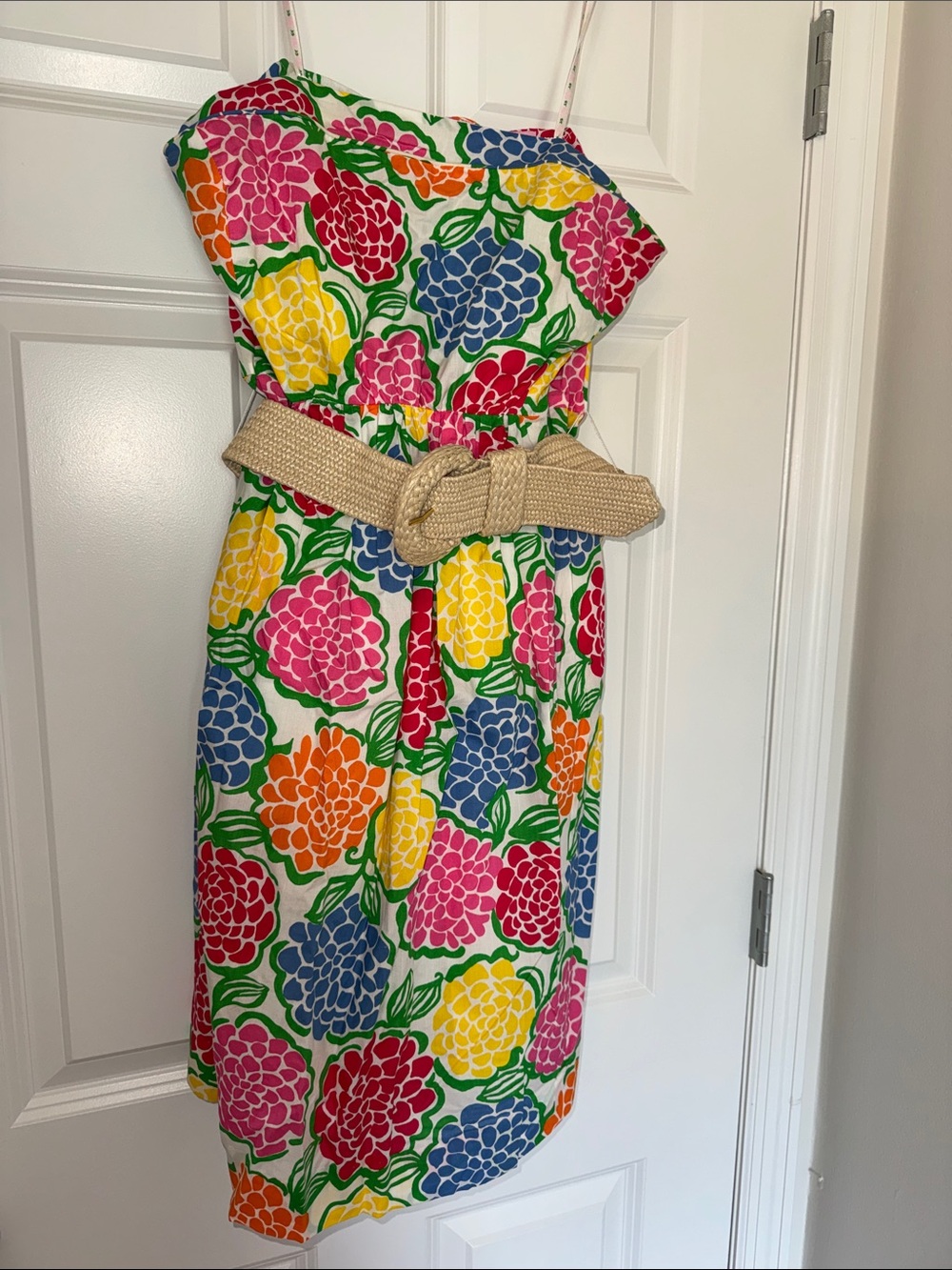 Colorful Floral Sundress with Belt